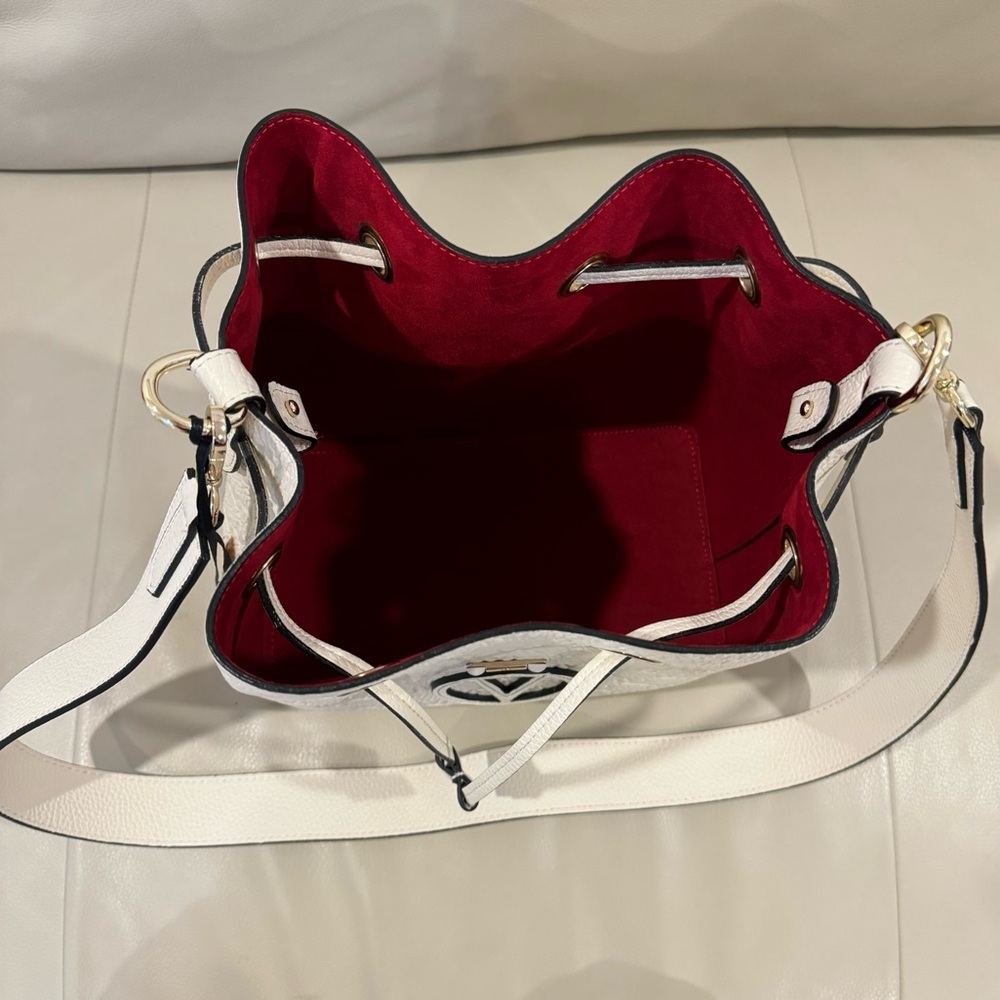 Valentino By Mario Valentino Karl Medallion Crossbody Bag In Milk - Picture 4 of 4